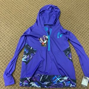 Huntworth women’s jacket with hood size XL three-quarter zip new